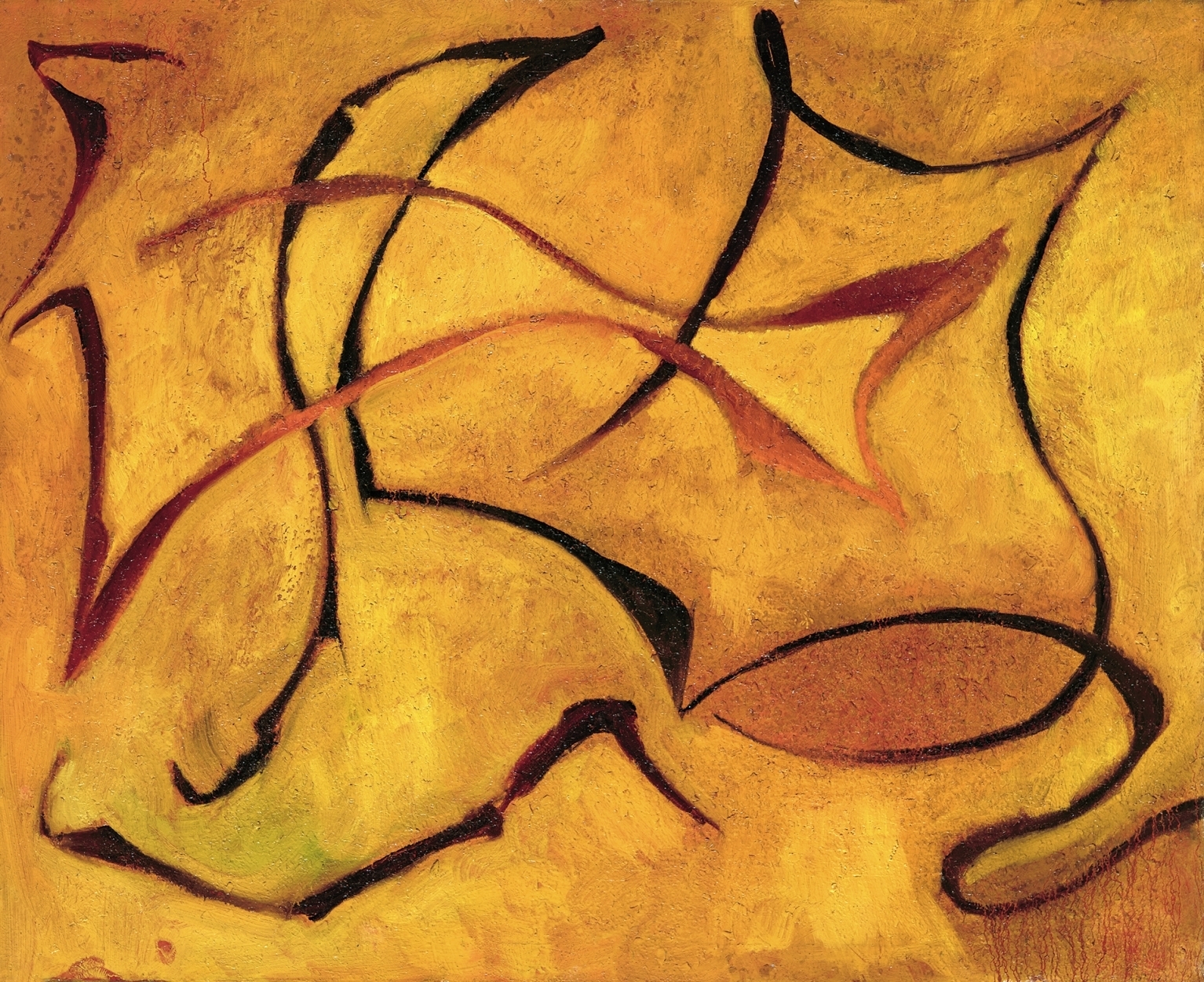 Hortobágyi Endre 1941- 1998 Yellow Composition, 1969