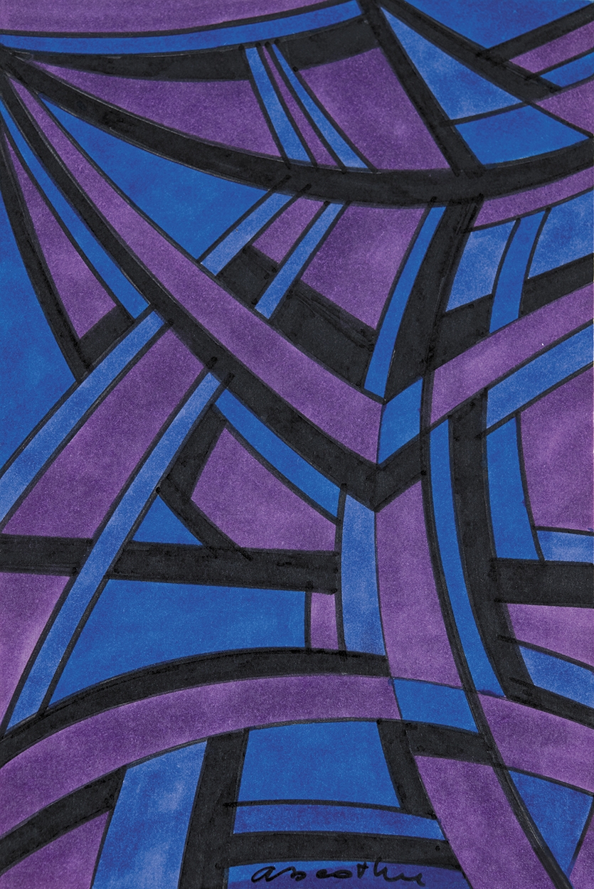 Beöthy-Steiner Anna (1902-1985) Blue-Purple Composition