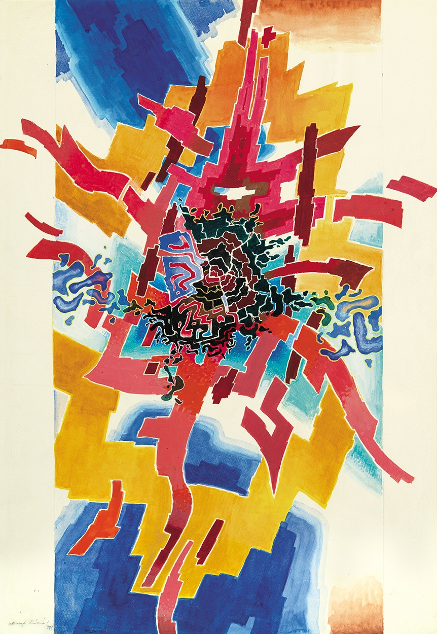 Balogh László (1930-2002) Colorful Map, 1977