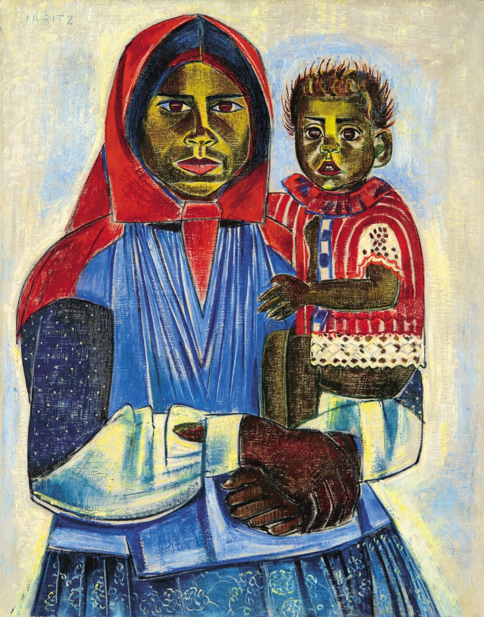 Járitz Józsa (1893-1986) Mother with Child ("La mére au coucher du soleil")