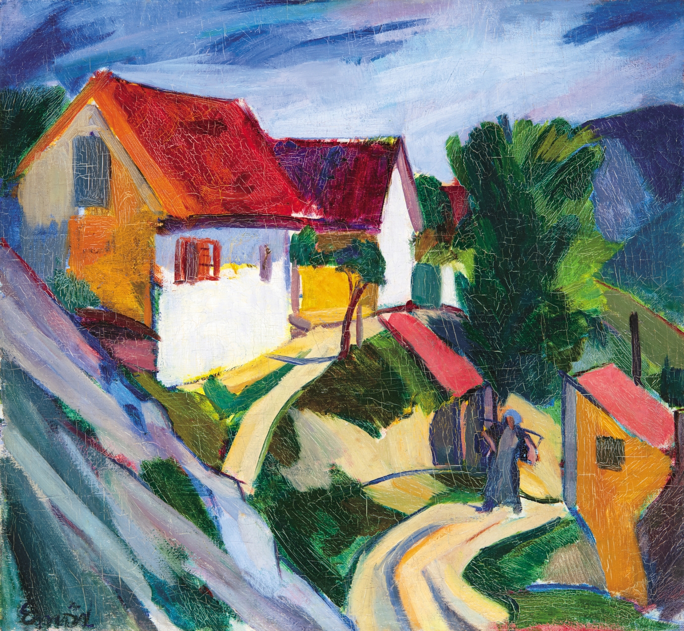 Emőd Aurél (1897-1958) Village