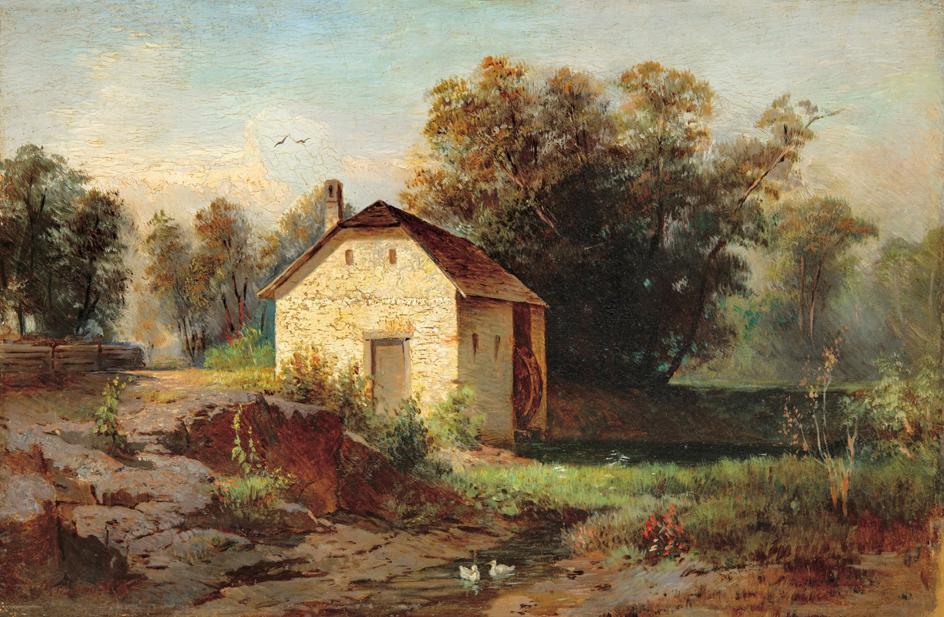 Molnár József (1821-1899) Mill by the Brook