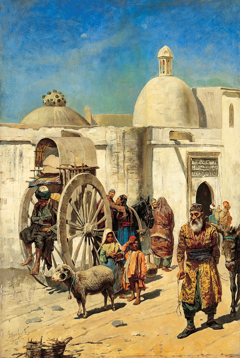Eisenhut Ferenc (1857-1903) Tunisian Bazaar, 1886