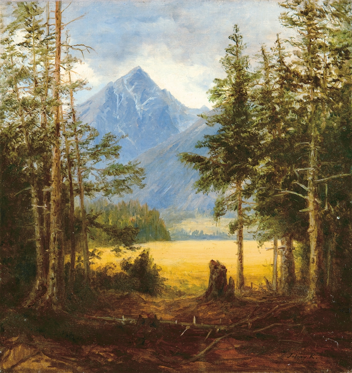 Telepy Károly (1828-1906) View of the Tatras (Koscielec))