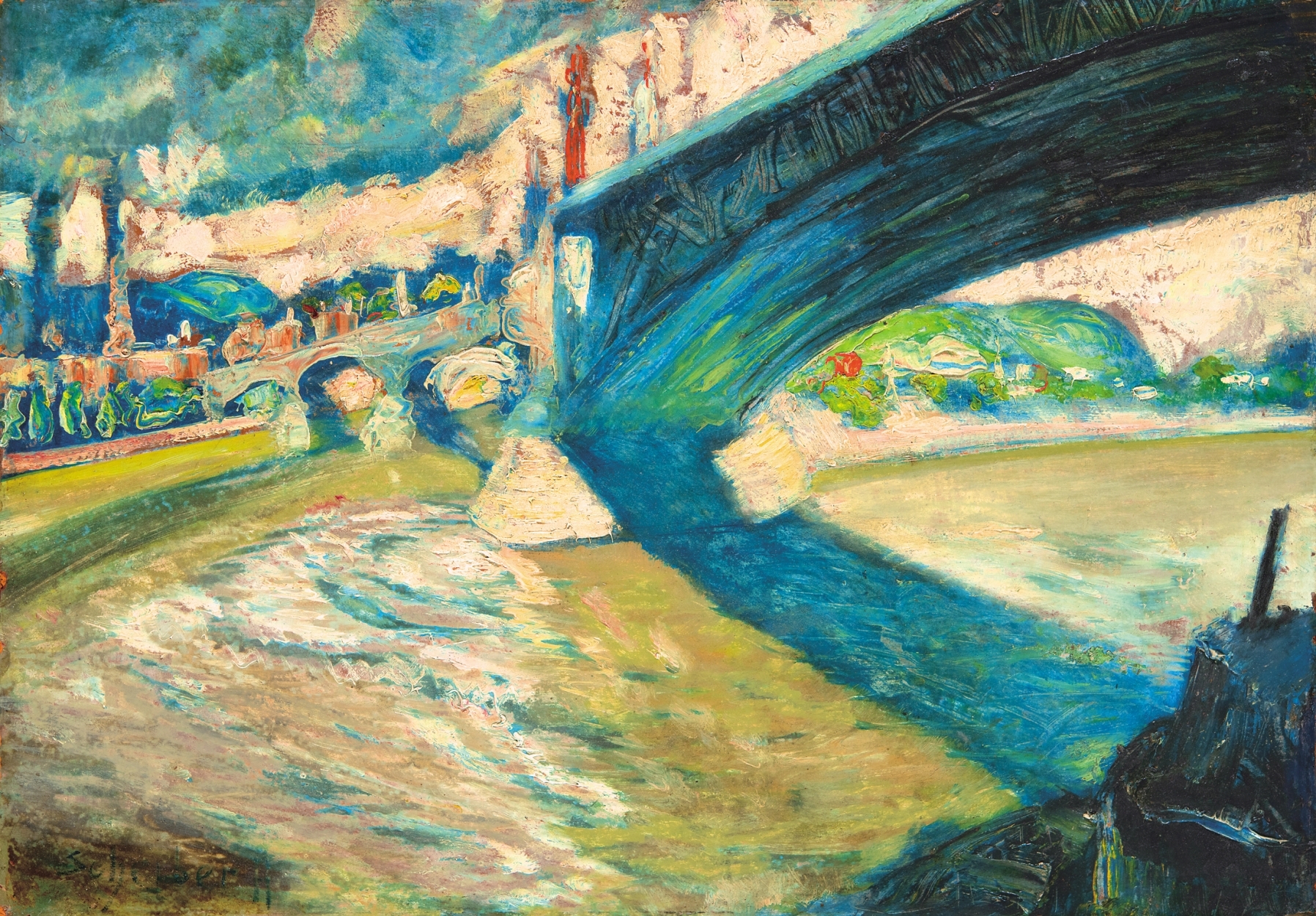 Scheiber Hugó (1873-1950) Margaret Bridge, around 1921