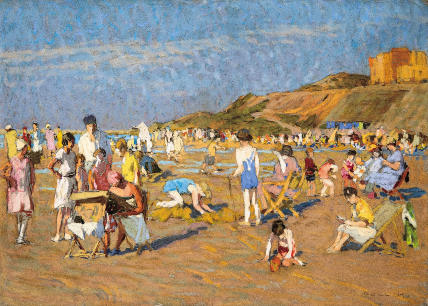 Poll Hugó (1867-1931) Beach