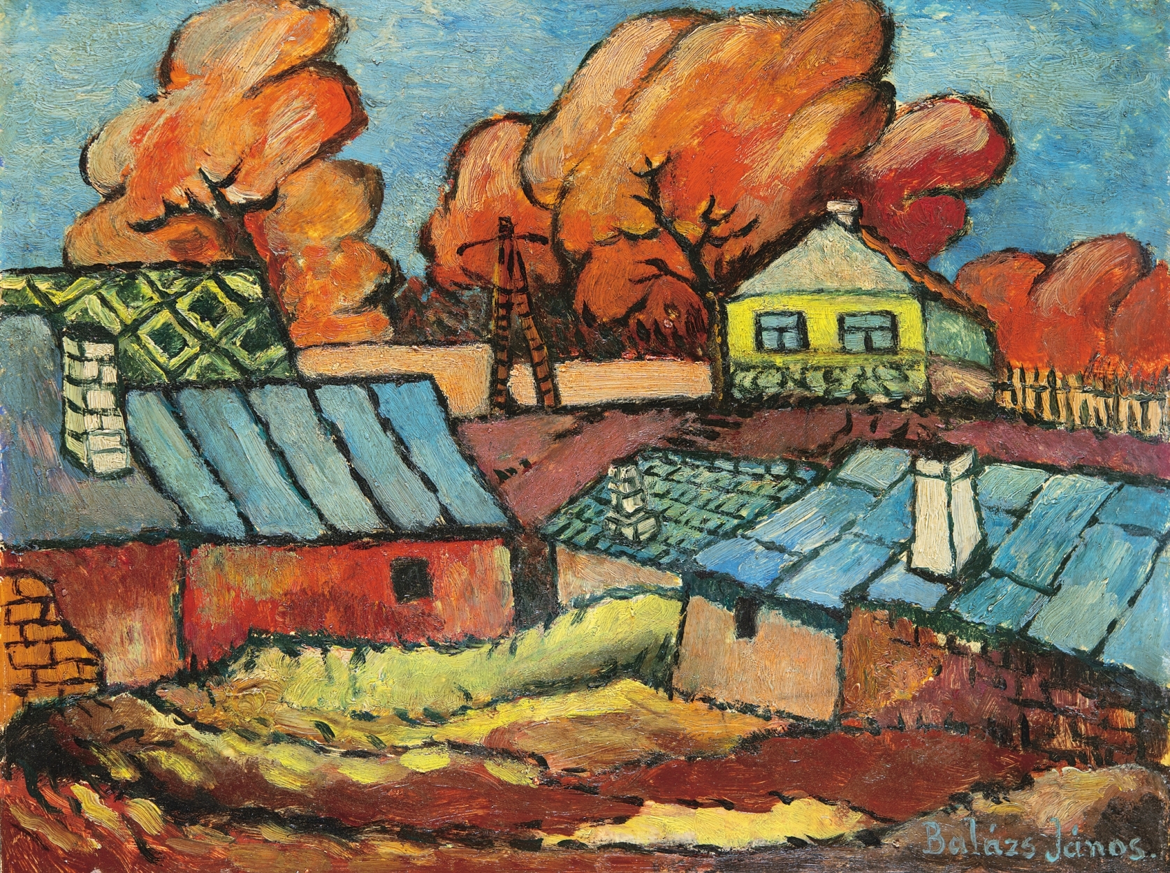 Balázs János (1905-1977) Pécskődomb in Autumn