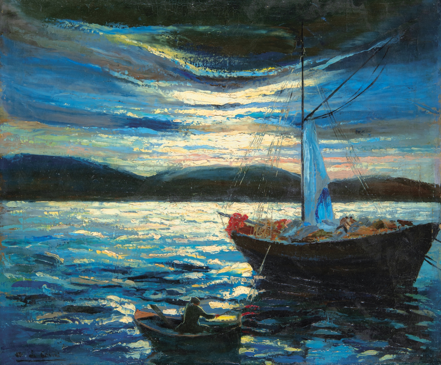 Corini Margit (1897-1982) Sailboat on the Sea