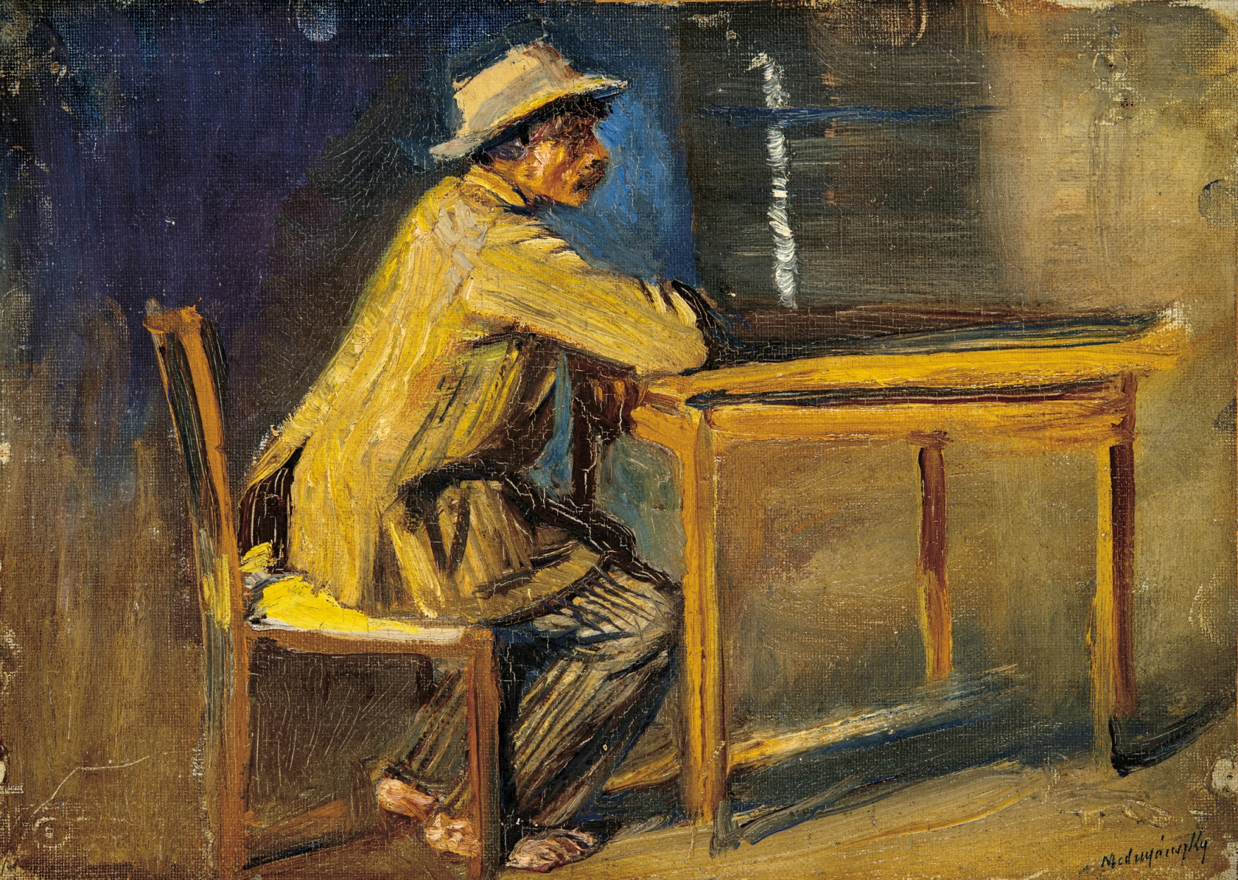 Mednyánszky László (1852-1919) Sitting Man