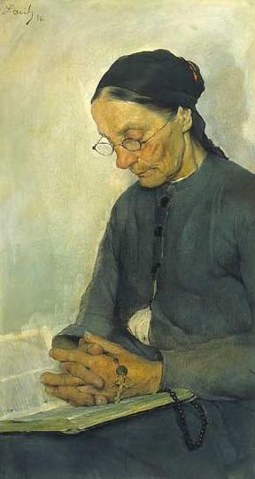 László Fülöp (1869-1937) Uttering a prayer, 1890