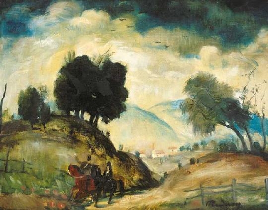Rudnay Gyula (1878-1957) Dombos táj lovasokkal