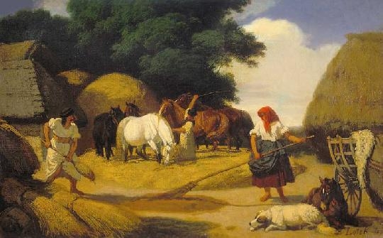 Lotz Károly (1833-1904) Summer on the farm