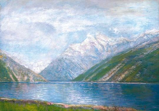 Mednyánszky László (1852-1919) Lake in the Tátra-mountains