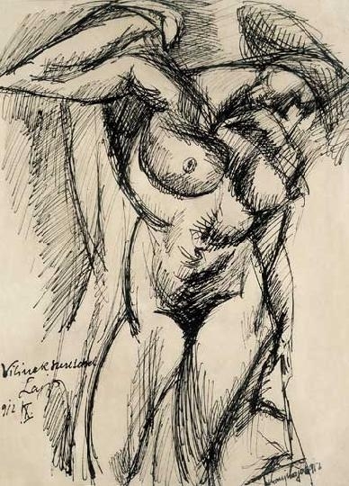 Tihanyi Lajos (1885-1938) Female nude, 1912