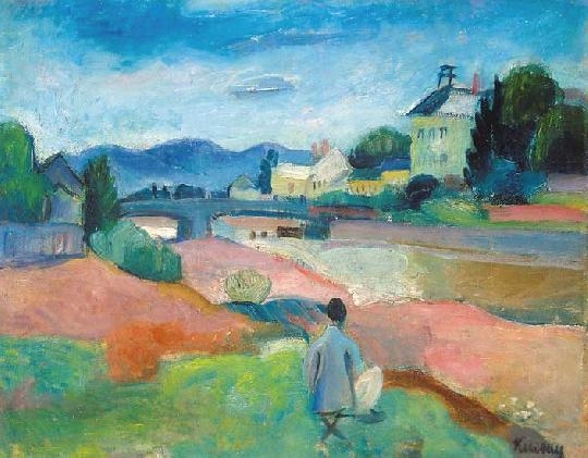 Kmetty János (1889-1975) Pihenő festő