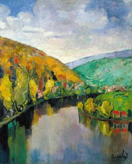Erdélyi Béla (1891-1955) River-bend