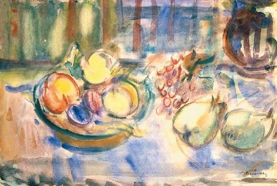 Márffy Ödön (1878-1959) Still life with autumn fruits