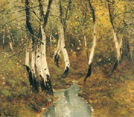 K. Spányi Béla (1852-1914) Birch-woods