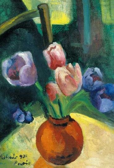 Molnár Róza (1900-1977) Tulipános csendélet, 1930