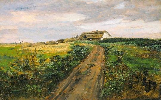 Bihari Sándor (1855-1906) Road leading to the farm
