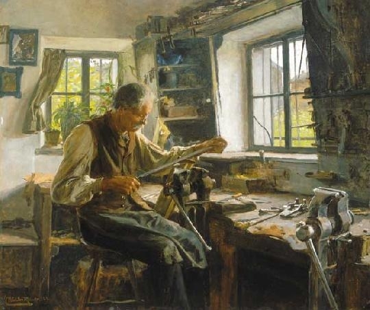 Nádler Róbert (1858-1938) Műhelyben, 1888