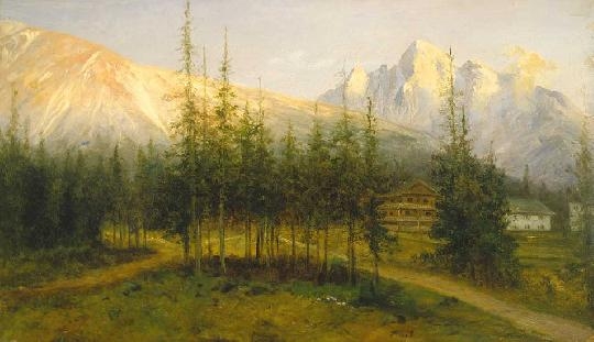Telepy Károly (1828-1906) Alpine landscape