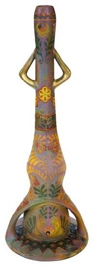 Zsolnay Vase with Hungarian motifs, Zsolnay, around 1900