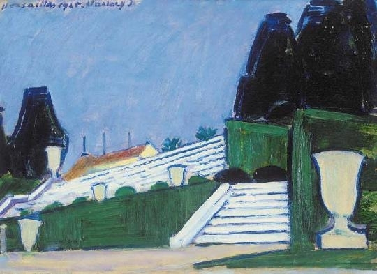 Vaszary János (1867-1939) Stairs in Versailles, 1925