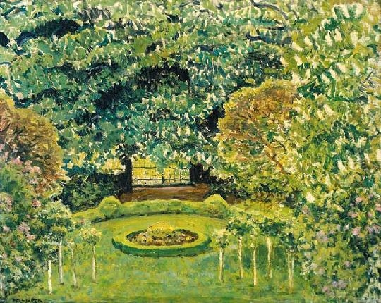 Perlmutter Izsák (1866-1932) In the garden