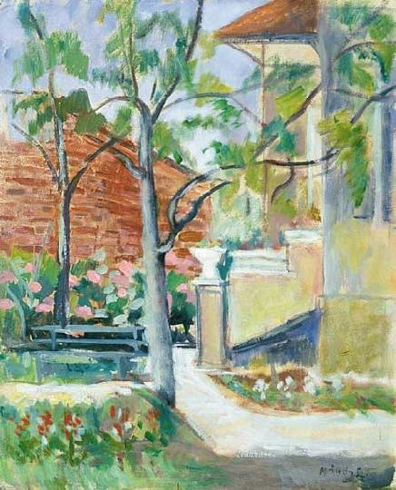 Mándy Laura (1904-1993) Spring garden