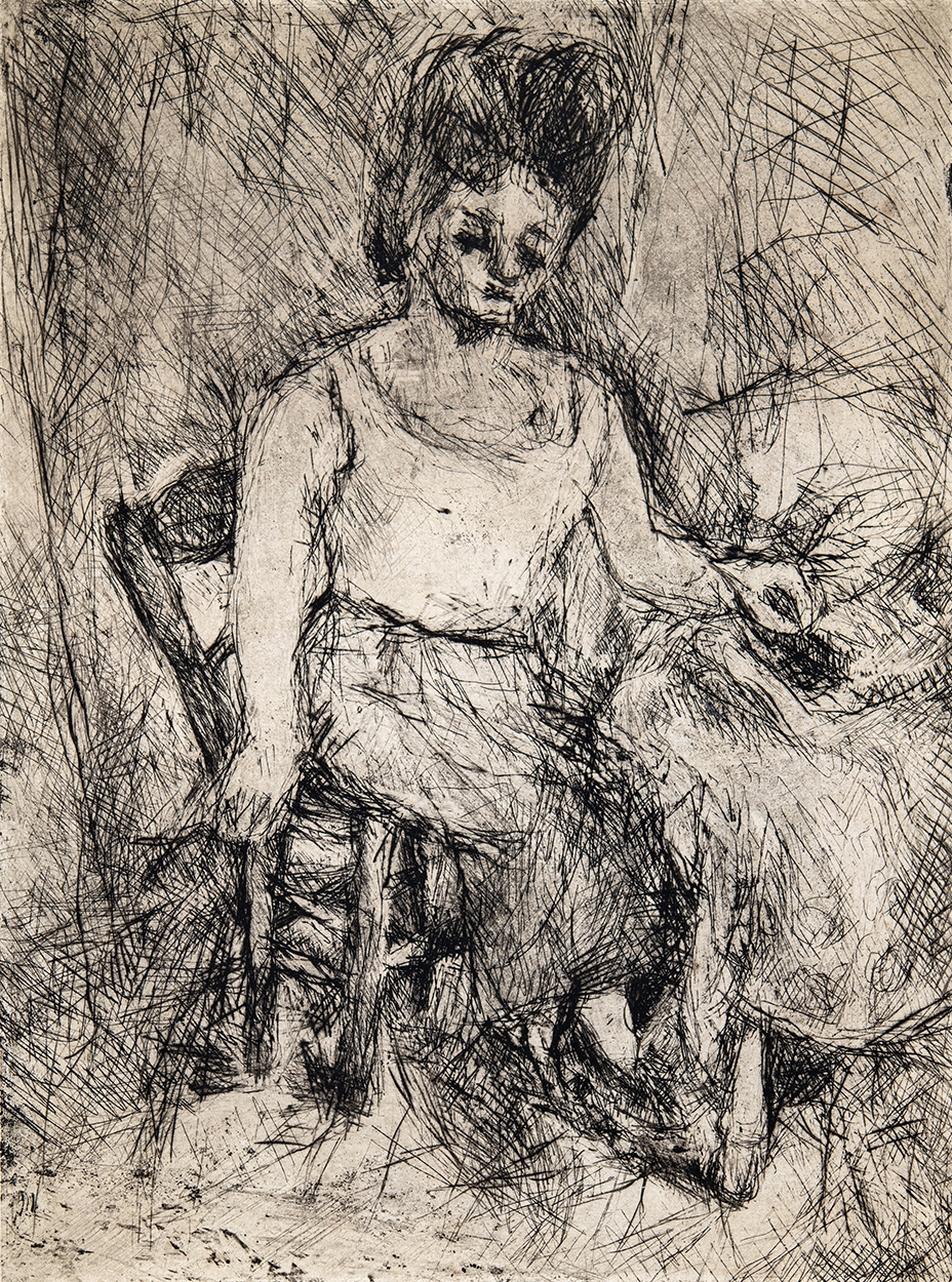 Czóbel Béla (1883-1976) Ülő nő