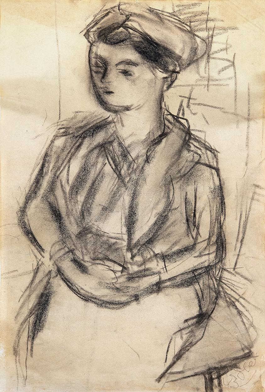 Czóbel Béla (1883-1976) Nő kalapban