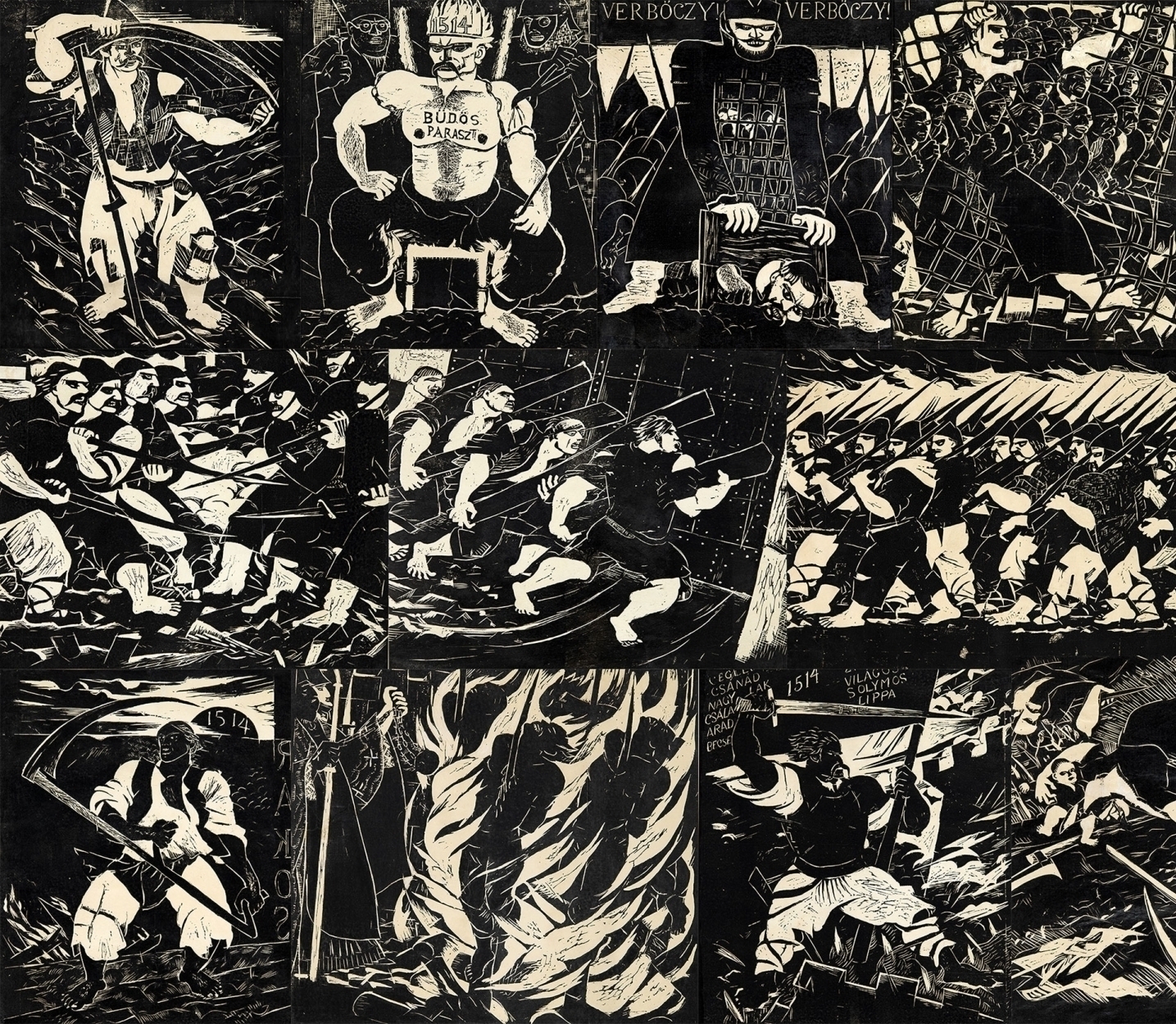 Derkovits Gyula (1894-1934) Dózsa-series – 11 woodcuts, 1928-1929