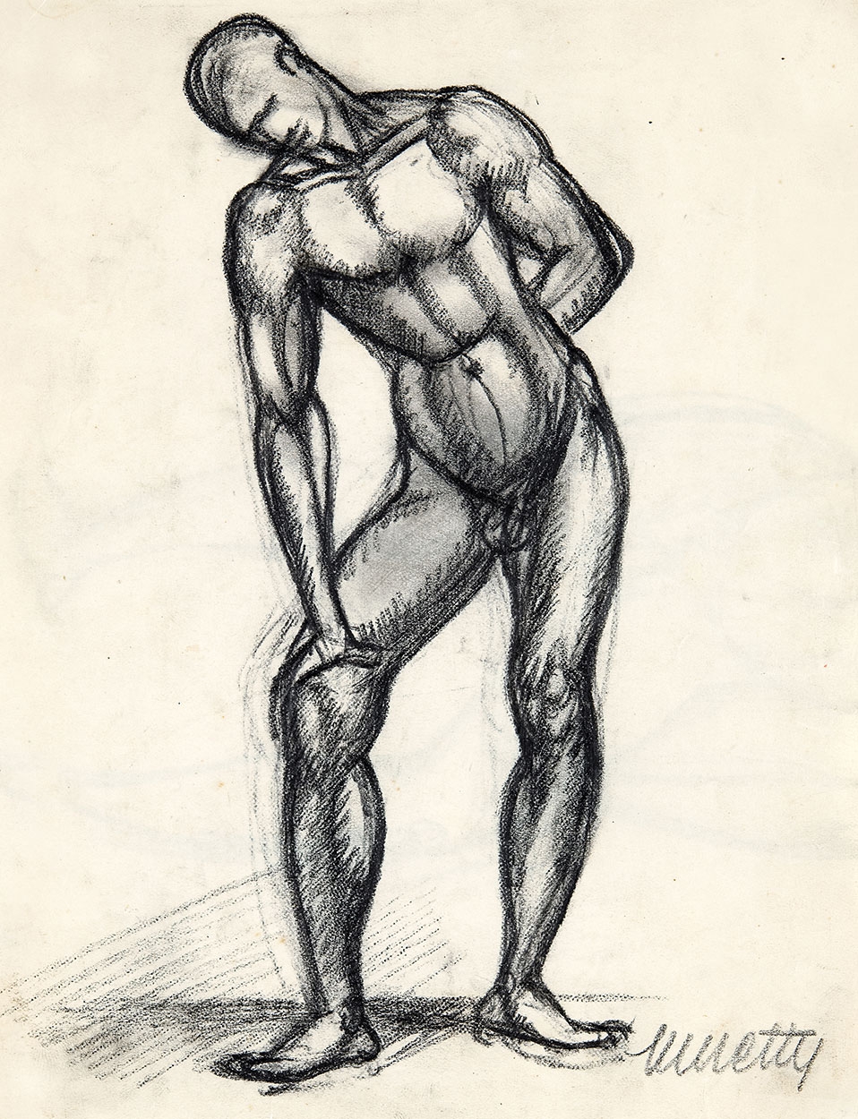 Kmetty János (1889-1975) Male Nude