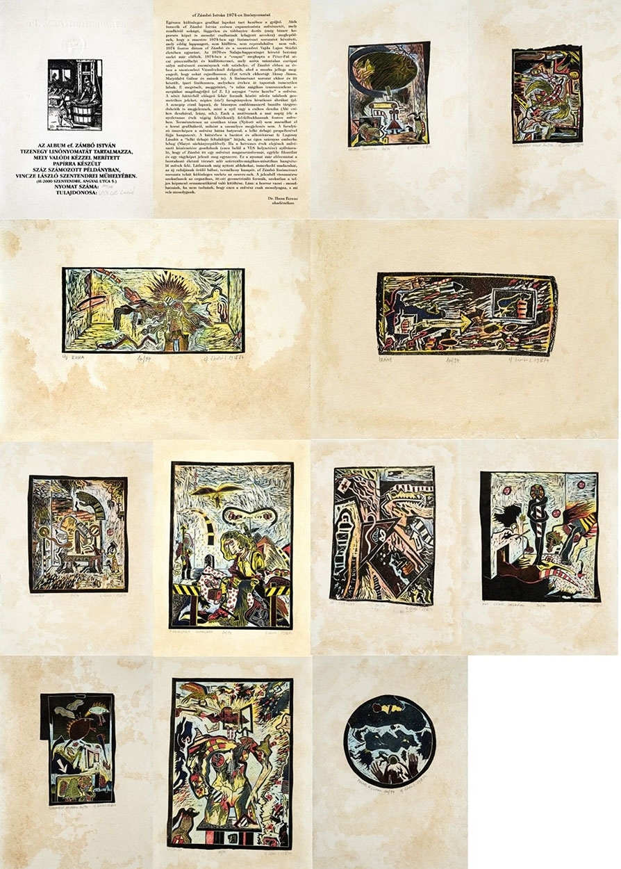 Ef. Zámbó István (1950-) Folder –11 linocuts, 1974