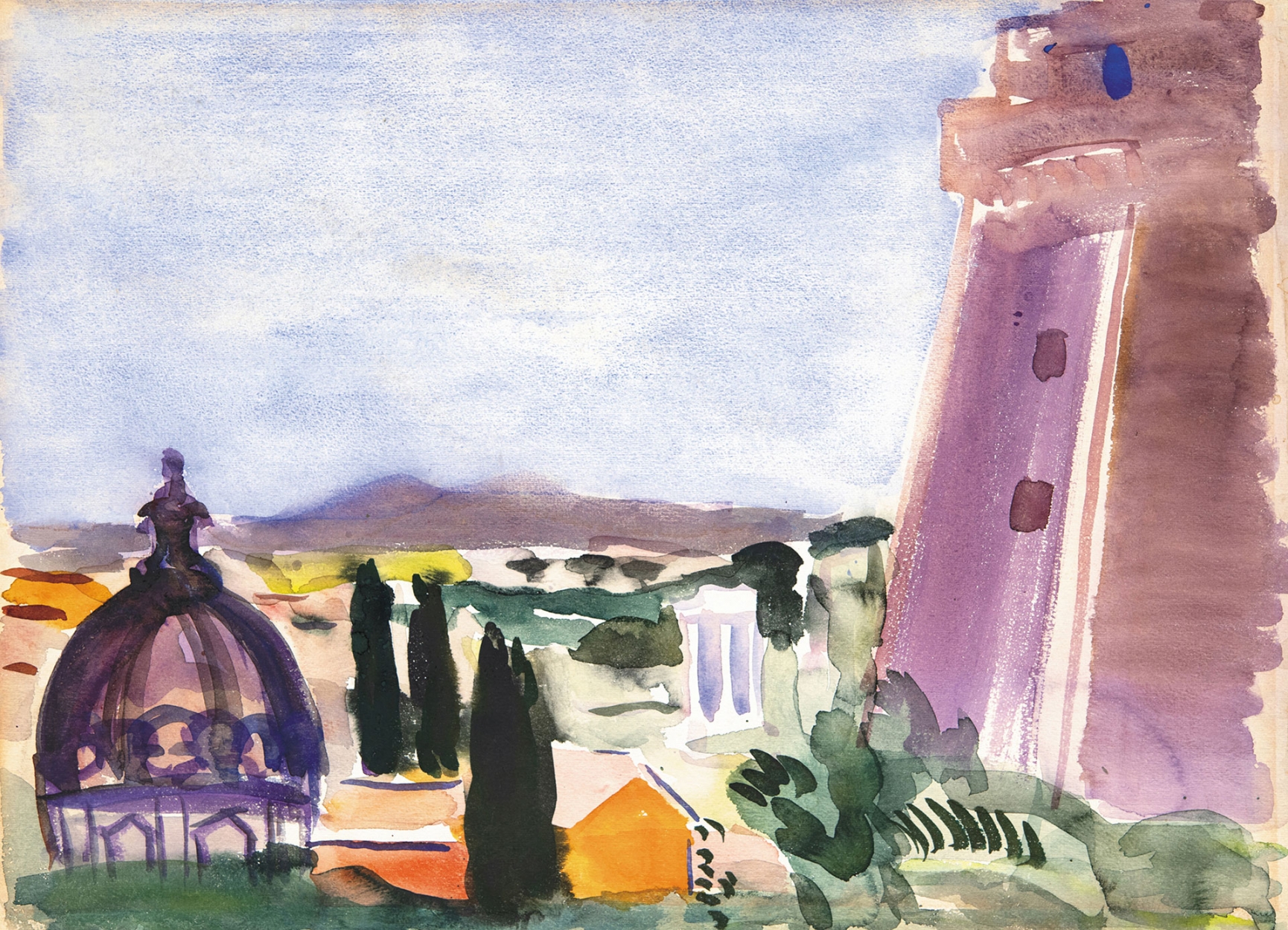 Emőd Aurél (1897-1958) View of Rome