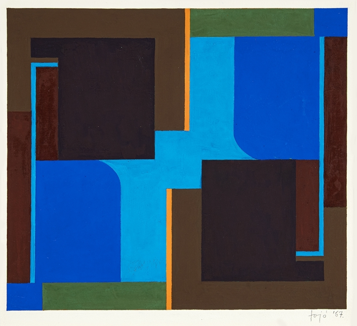 Fajó János (1937-2018) Blue Composition, 1967