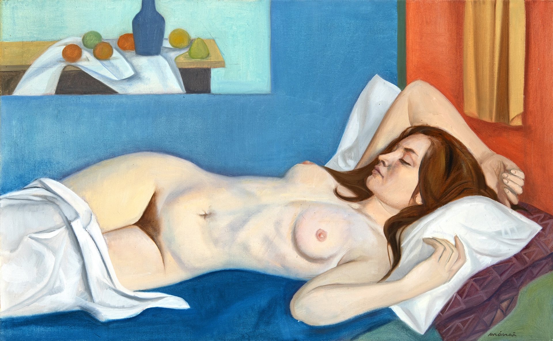 Mácsai István (1922-2005) Lying Female Nude
