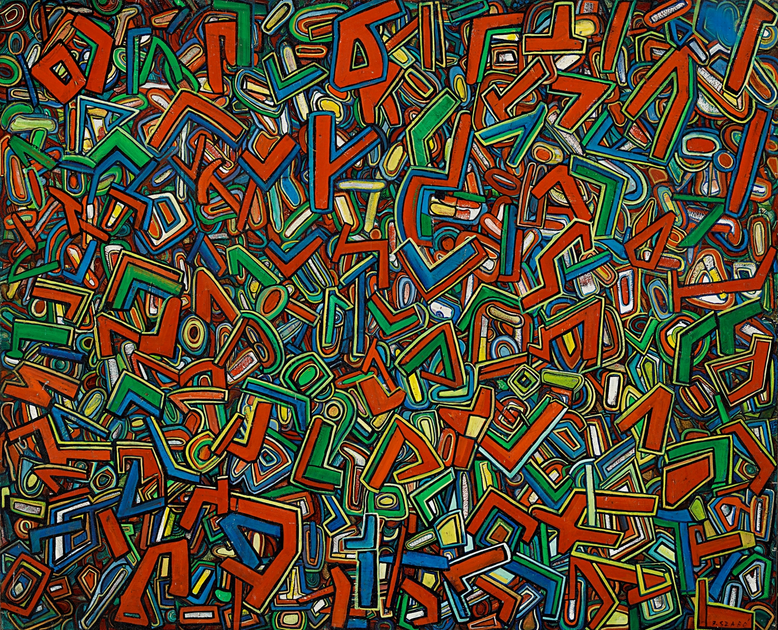 Szabó, Joseph 1925-2010 Composition with Numbers and Letters II., 1986