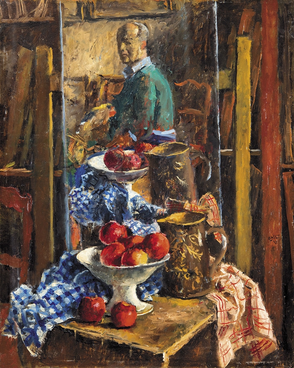 Basch Andor (1885-1944) Festő műteremben, 1943