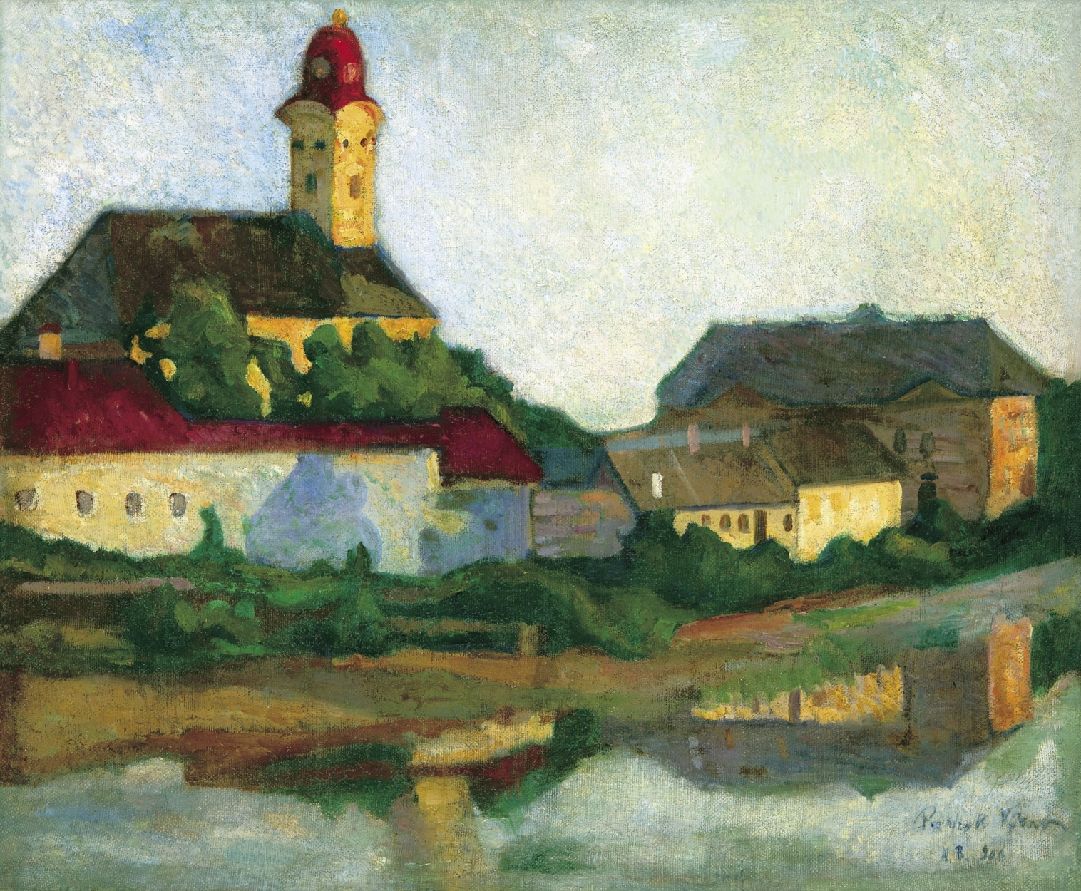 Perlrott-Csaba Vilmos (1880-1955) View of Baia Mare, 1906