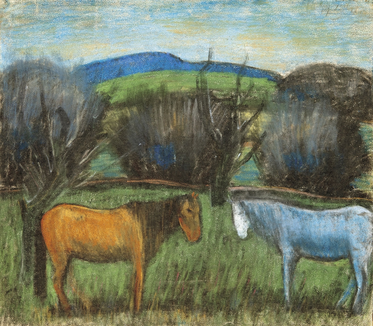 Nagy István (1873-1937) Pit Ponies (Landscape with Horses), around 1928