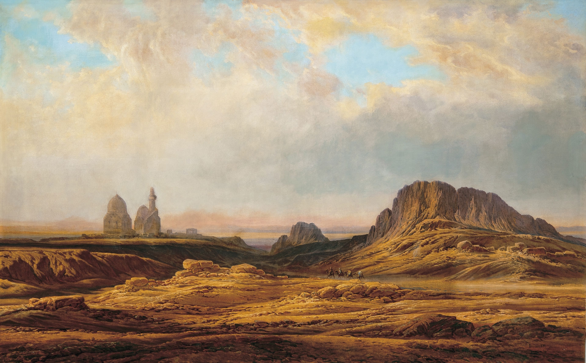 Reissmann Károly Miksa (1856-1917) A sivatag kezdete a régi Kairónál, 1913