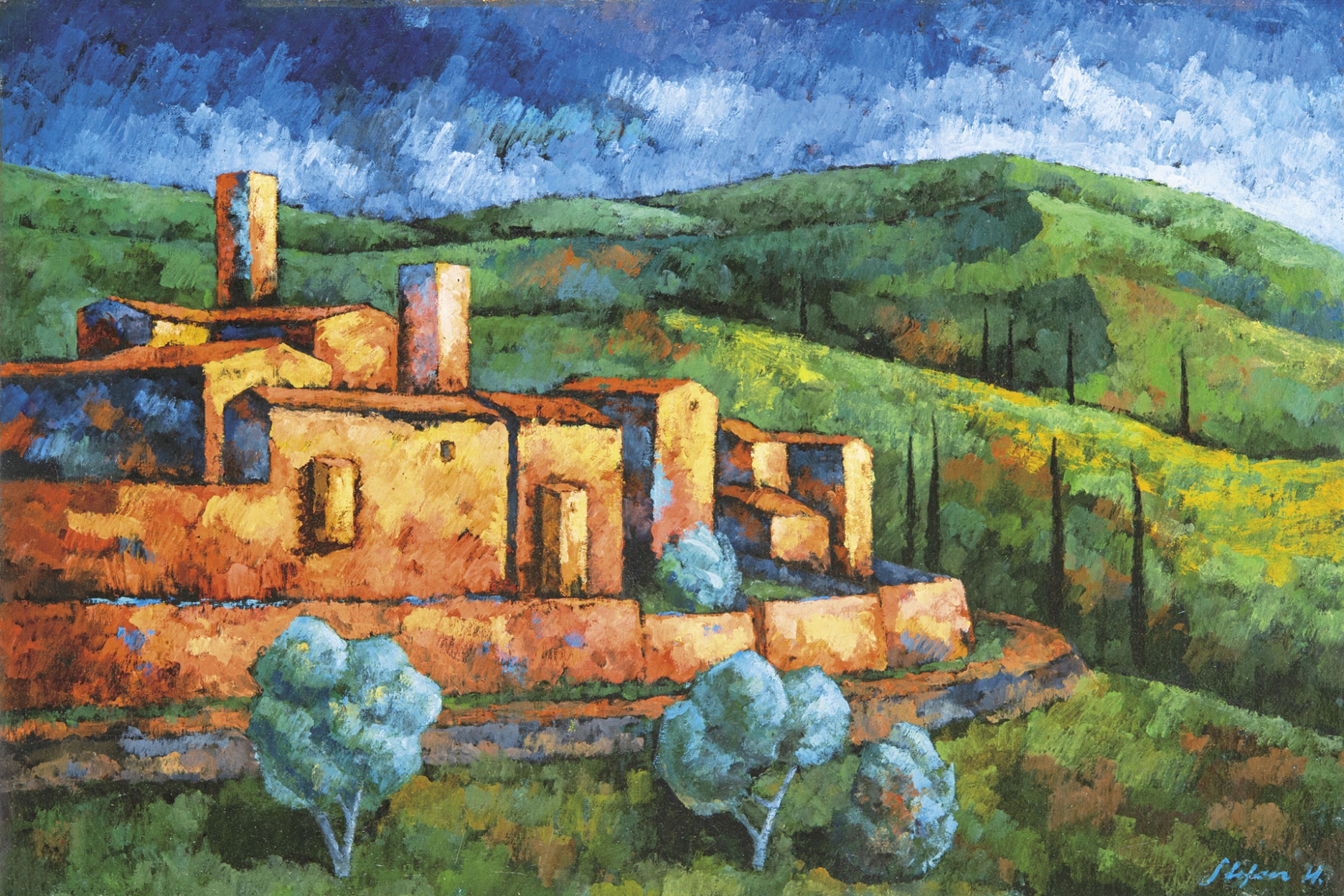 Stefán Henrik (1896-1971) Italian Landscape, 1921