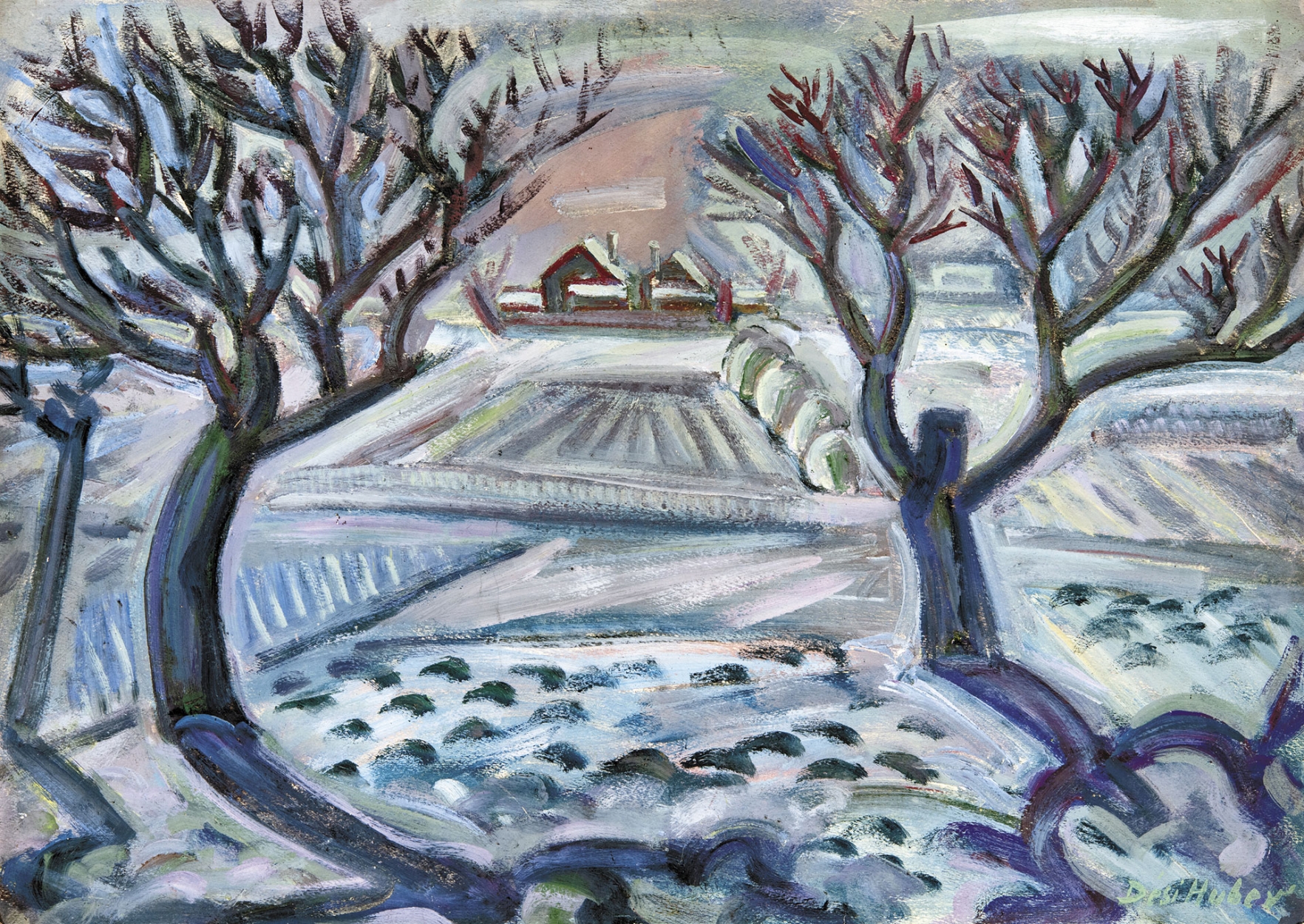 Dési Huber István (1895-1944) Winter Landscape
