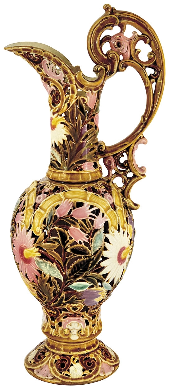 Zsolnay Vase with Tracery decor, around 1880