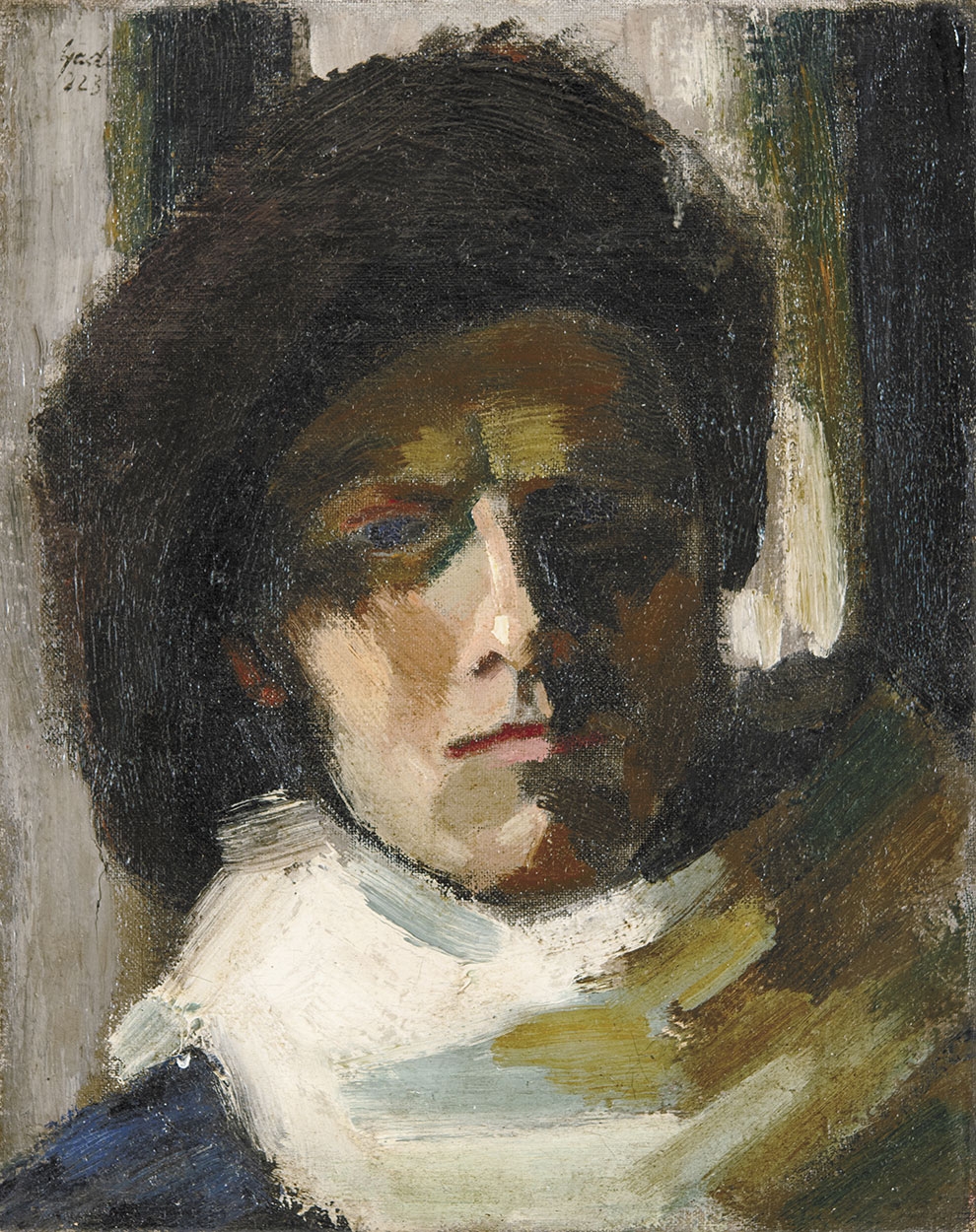 Gadányi Jenő (1896-1960) Self-portrait with Hat, 1923