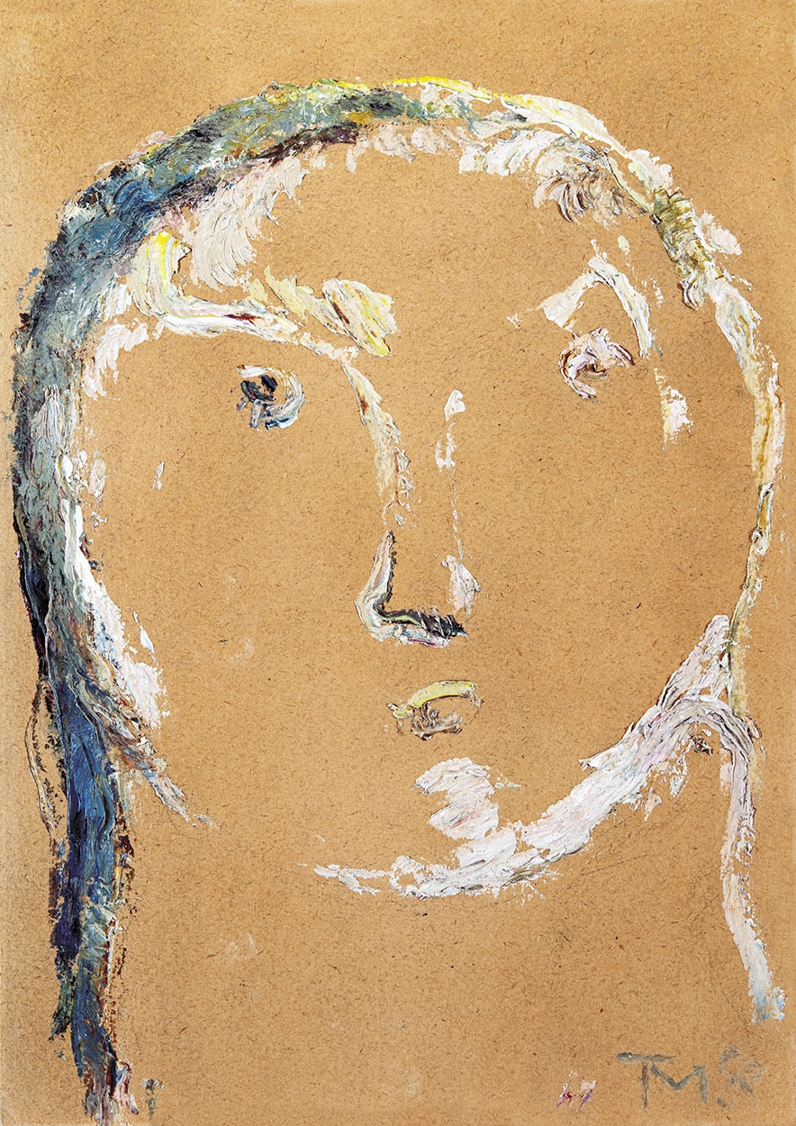 Tóth Menyhért (1904-1980) Face of a Girl, 1958