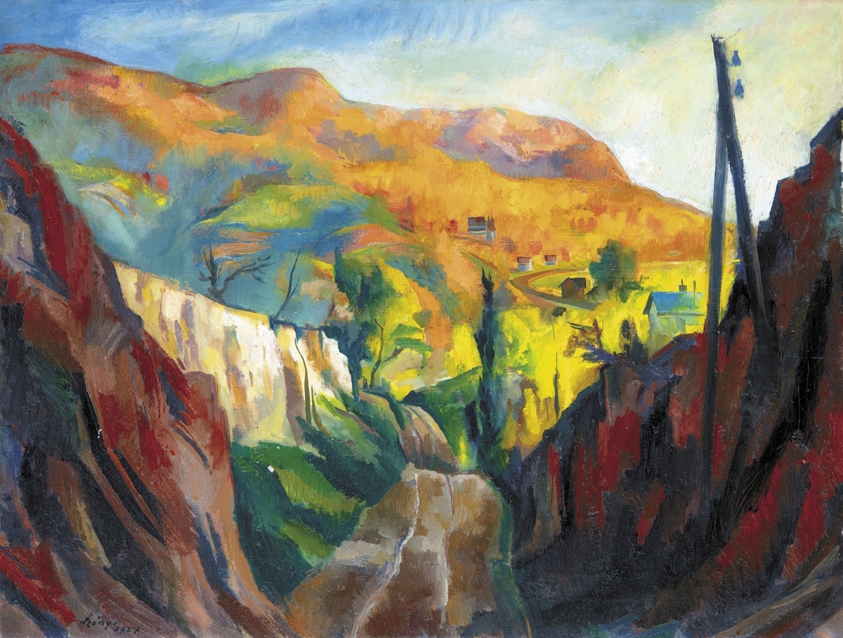 Szőnyi István (1894-1960) Hollow Way in Zebegény (Valley of Zebegény), 1927
