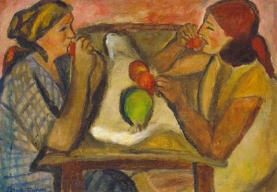 Frank Frigyes (1890-1976) Eating apples, 1934
